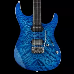 Mayones Aquila Elite S 6 - Lagoon Burst - 4A Quilted Maple - Picture 1 of 5