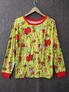 Dr. Seuss Grinch Kids Pajama Top M 8-10 Grinch Long Sleeve Max Christmas - Picture 1 of 10