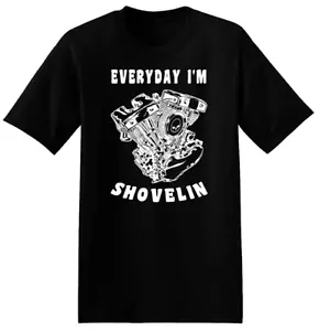 Harley Davidson Shovelhead Engine Motorcycle T Shirt - Picture 1 of 2