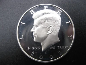 2003 S Kennedy Half Dollar Deep Cameo Silber PP !!! - Bild 1 von 3
