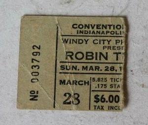 Boleto de concierto Robin Trower 1975 Indianapolis IN Centro de convenciones 28 de marzo - Imagen 1 de 1