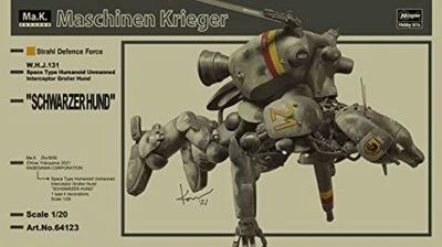 Hasegawa Ma.K. Maschinen Krieger SCHWARZER HUND 1/20 Plastic Model Kit 64123 - Image 1 of 4