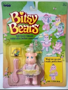 VINTAGE 1991 BITSY BEARS TYCO HIDE N' PEEK BEAR TOY #1515-5 MOC! - Picture 1 of 2