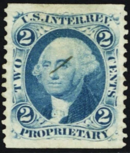 R13b, Used 2¢ Proprietary XF GEM Revenue Stamp - Stuart Katz - Picture 1 of 1