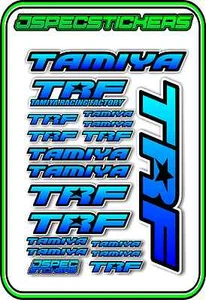 TRF TAMIYA RC STICKER REMOTE CONTROL STICKERS 418 RACING MODEL A5 R/C BLU/FADE B - Picture 1 of 8