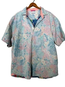 Tommy Bahama Nova Wave Hawaiihemd mit umgekehrtem Druck und Blumenmuster für Herren und Knopfleiste Large - Bild 1 von 13