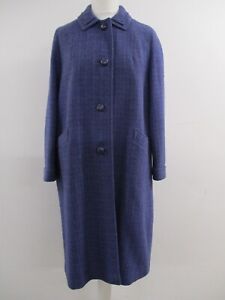 HARRIS TWEED Coat, Purple, Blue, Wool, Lined, 42" Chest , UK 16
