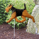 Welsh Terrier Outdoor Garden Dog Sign Hand Painted Figure