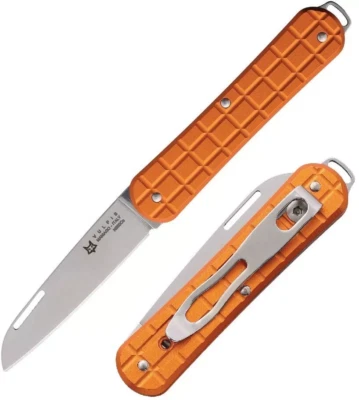 Cuchillo Plegable Fox Vulpis 2.13" Bohler N690 Hoja de Acero Naranja Mango de Aluminio Foto 1 de 3