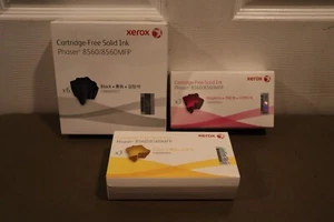 Genuine Xerox 8560/8560MFP Black Magenta Yellow Solid Ink Toner Cartridge Phaser - Picture 1 of 5