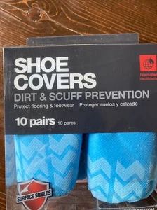 10 Pairs Surface Shields Skid Resistant Bottom Reusable Shoe Covers - SC3001PB. - Picture 1 of 5