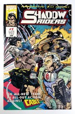 Shadow Riders #1 Embossed cover "The Screaming Man" (1993) Marvel Comics Cable
