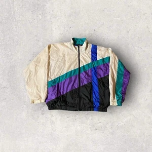 Vintage Christian Dior Monsieur Jacket Adult White Sz L Windbreaker Full Zip - Picture 1 of 10