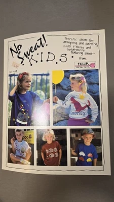1987 Tulip Productions GP498 No Sweat Kids Painting Shirts For Kids Pattern Book - Image 1 of 4