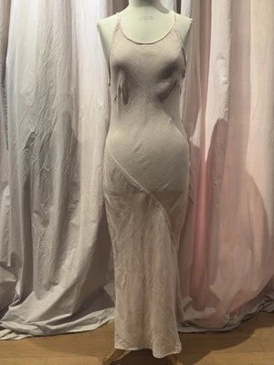 Maxi Vestido Paul Ropp Algodón/Lino Gasa Sesgado Slip M/L Foto 1 de 4