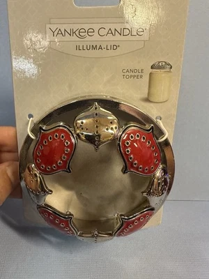 Yankee Candle adorno escandinavo Illuma tapa tarro vela adorno plata vacaciones Foto 1 de 4