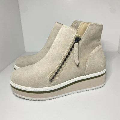 Zapatilla deportiva de cuña Matisse para mujer 8,5 Jett en avena topo gamuza botines cremallera Foto 1 de 4