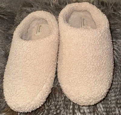Zapatillas Madewell Sherpa Scuff en color marfil talla 8 para mujer Foto 1 de 4