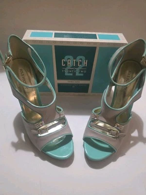 ¡HERMOSOS tacones verde azulado y topo es diferente una captura 22! Único en su clase - Talla 9 Foto 1 de 4