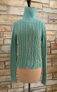 Suéter de Colección Sonoma Tejido Pesado Cuello Alto Acanalado Puños Azul Hielo S - Imagen 1 de 15