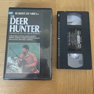 THE DEER HUNTER 1978 EMI UK PAL VHS PRE CERT Black Label Robert De Niro VGC - Picture 1 of 6
