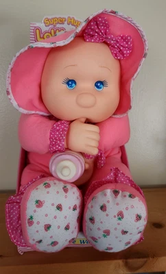 New Goldberger Super Hugs Lollipalooza Baby Doll Girl Rubber Face Thumb Sucking - Image 1 of 4