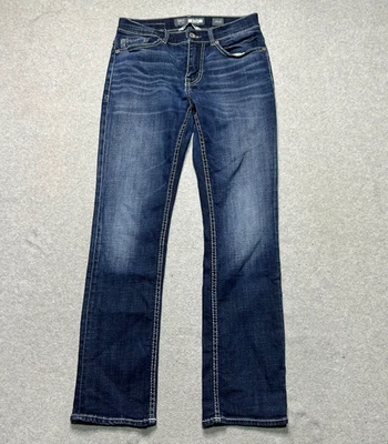 Pantalones de mezclilla BKE con hebilla para hombre 30 X 30 Alec pierna recta elásticos lavado medio Foto 1 de 4