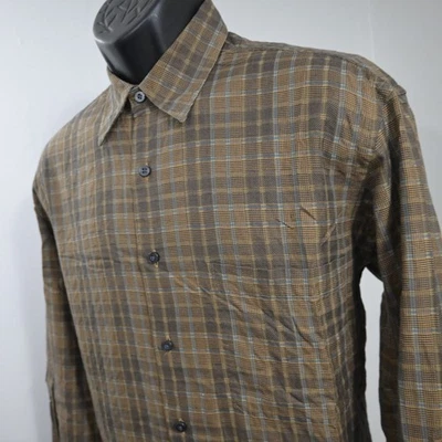 Robert Talbot Dress Shirt Plaid Long Sleeve Button Up Mens Size Medium - Image 1 of 4