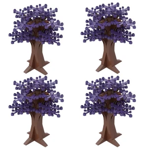 4 árboles morados - Decoración botánica de bloques de construcción | General Jim's Toys & Bri - Imagen 1 de 1