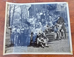 Vintage 1958 Delta Upsilon Fraternity Photo Albany NY Large 16x20 WROW Sardine - Picture 1 of 14