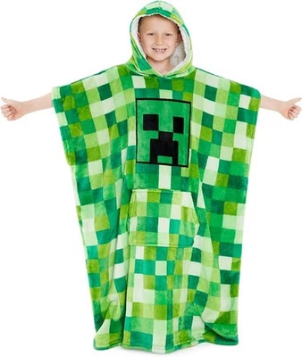 Minecraft Fleece Hoodie Blanket for Kids and Teenagers - Sherpa Lined - Image 1 of 4