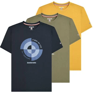 Mens Lambretta Classic Retro Target Quadrant Mod Ska T-Shirt Sizes M to 4XL - Picture 1 of 17