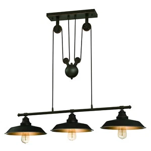 Lustre Palan Plafonnier Lampe suspendue Iron Hill Bronze 3 Ampoules E27 - Picture 1 of 6