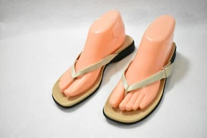 Basic Editions Shoes Sandals Flip-Flops Pearl Size 7 Women's New Thongs - Picture 1 of 8
