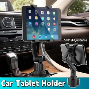 Car Mount Adjustable Cup Holder Stand For 4.7-10.5'' Phone iPad Tablet Universal - Picture 1 of 12