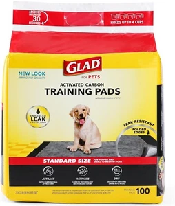 NEW Glad for Pets Black Charcoal Puppy Pads, 100 count - Picture 1 of 5