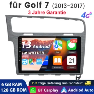 10" Android 14 Carplay Autoradio Für VW Golf 7 VII MK7 2012-18 GPS Navi 6+128GB - Bild 1 von 15
