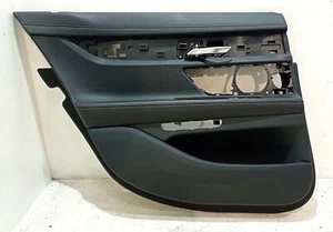 BMW OEM Door lining leather Nappa rear left schwarz 7448319 7' G11 GF94917 - Picture 1 of 8