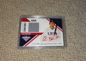 2020 ALEC BURLESON USA STARS & STRIPES JERSEY RED INK AUTO /368