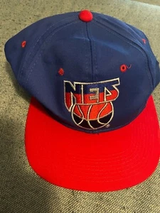 Vintage NY/NJ Nets NBA Snapback Hat - Picture 1 of 2