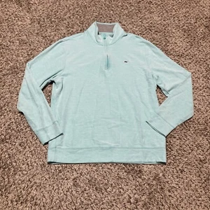 Vineyard Vines Herren 1/4 Reißverschluss Sweatshirt Größe Large hellblau - Bild 1 von 5