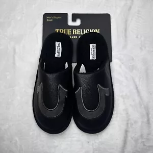 Zapatos sin cordones True Religion para hombre pequeños 7-8 cuero vegano negro - Imagen 1 de 2