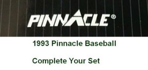 1993 Pinnacle Baseball Singles 1 - 200 Complete Your Set