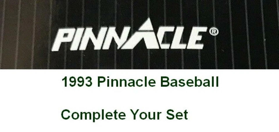 1993 Pinnacle Baseball Singles 1 - 200 Complete Your Set - Image 1 of 1