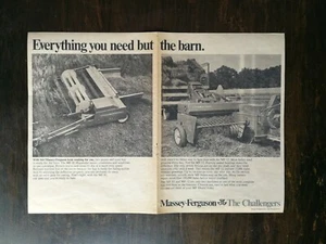 Massey-Ferguson MF 81 Haytender 1969 y empacadora 12 MF anuncio original de dos páginas - Imagen 1 de 1