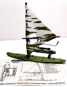 Vintage 1983 GI Joe Manta Windsurfer Marine Assault Nautical Board & Blueprints - Picture 1 of 18