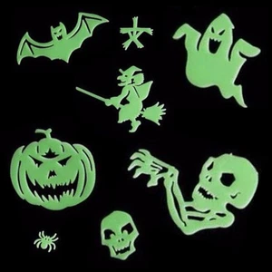 Halloween - Fluoreszierende/Leuchtende Dekoration/Grusel/Party/Kinderzimmer/Hexe - Bild 1 von 2