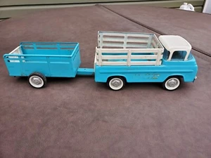 1960s Nylint Stake Ford Pickup truck with trailer - Picture 1 of 13