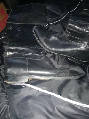 Botas de montar BANDOLINO cocodrilo/caimán de colección negras italianas 8 Foto 1 de 4