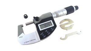 Absolute Electronic Digital Mikrometer 0-1" (0-25mm) Hartmetall Amboss Ratsche Anschlag - Bild 1 von 7